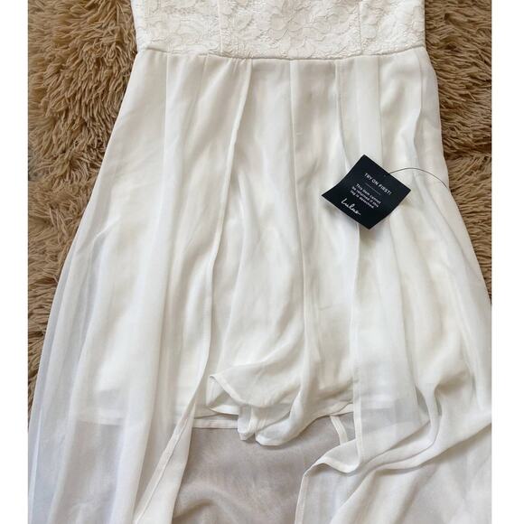 Lulus Love Speaks White Lace Halter Maxi Romper Wedding dress S - BNWT - Picture 15 of 16
